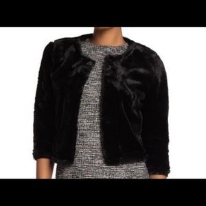 Calvin Klein faux fur shrug